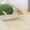 ChicFurnit Bed Pillows Autumn Leaf Home Pillow Velvet Decor Pillow with Hidden Zipper Cotton Pillows for Living Room Decoration, Green, 20"*1"*20" - 4 of 4