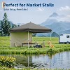 10x10 Pop Up Canopy with 1-Sidewall, Outdoor Tent with Portable Roller Bag - 3 Adjustable Height, 4 Weight Bags for Garden, Sports, Beach - 3 of 4