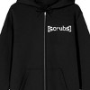 Scrubs Turk Poster Art Long Sleeve Zip-Up Women's Black Hooded Sweatshirt - 2 of 4