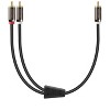 FosPower RCA Y-Adapter 24k Gold Plated (3 Feet), 1 RCA Male to 2 RCA Male Short Y Splitter Digital Stereo Audio Cable for Subwoofer, Home Theater - 3 of 4