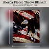 Fleece Throw Blanket - American Flag Bald Eagle Print, Lightweight Hypoallergenic Bed Couch Plush Blanket for Adults and Kids by Lavish Home - 3 of 4