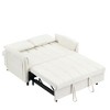 52" Velvet 2-Seater Sofa Bed with 2 Pillows & Metal Feet - 4 of 4