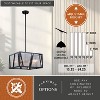 VAXCEL Oslo 16.25-in W Black Geometric Square Semi Flush Mount Ceiling Light Clear Glass - 4 of 4