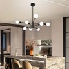 POWLIG 8-Light Black Modern Sputnik Sphere Chandelier for Living Room, Kitchen, Bedroom, Dining Room - 3 of 4