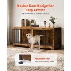 VEVOR 75" Dog Crate Furniture for 2 Dogs, Extra Large Double Dog Crate Furniture, Large Wooden Dog Crate Furniture TV Stand,  Brown - 4 of 4