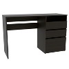 Vynxaria Louisiana Writing Computer Desk with Three Drawers & Open Shelf, Home Office Workstation - 2 of 4