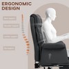 Resenkos Home Office Chair Computer Chair,Pu Leather Executive Office Chair, Ergonomic And Reclining Office Desk Chair With Footrest, Black - 3 of 4