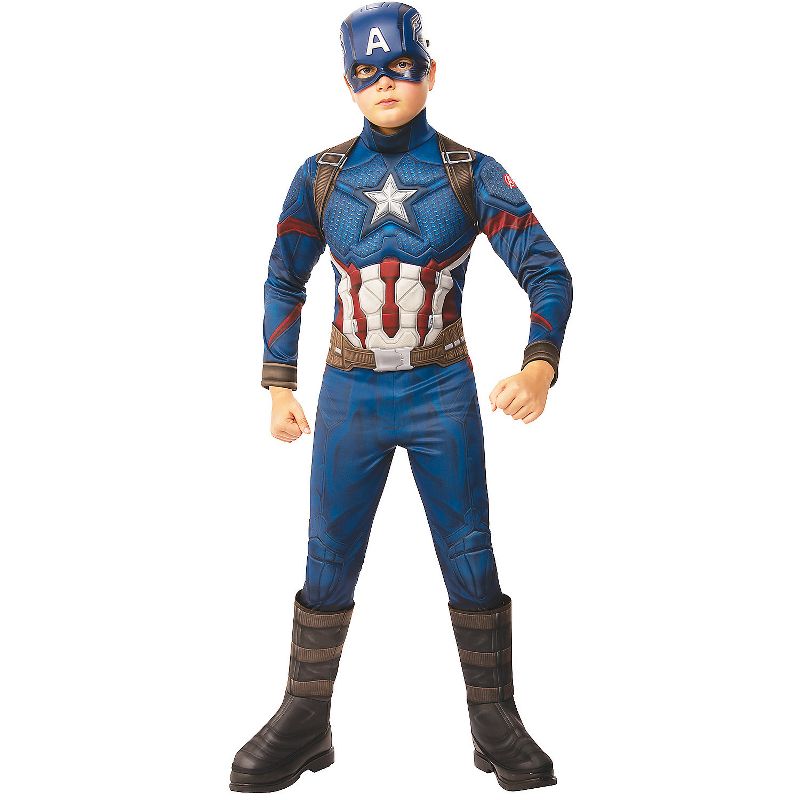 Rubie's Boys' Avengers Endgame Deluxe Captain America Costume, 1 of 2