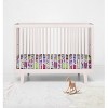Bacati - Botanical Floral with Birds Purple Multicolor 100 percent Cotton Universal Baby US Standard Crib or Toddler Bed Fitted Sheet - 4 of 4