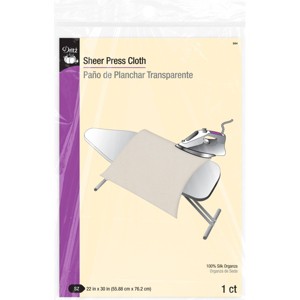 Dritz 22" x 30" Sheer Press Cloth Silk Organza: Heat-Resistant Ironing Accessory, White - 1 of 4