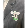 Wrapables Acrylic Fashion Brooch Pin for Sweaters, Coats, Scarves, and Bags, Fashionable White Hat - 3 of 4