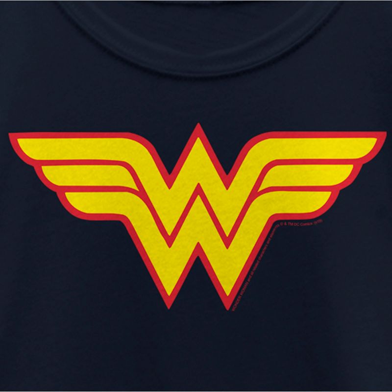 Girl's Wonder Woman Two Color Logo T-Shirt, 2 of 5
