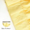 Bright Yellow Vintage Bow Tie Shower Curtain, Ruched Microfiber, 72 Wx 72 H, 12 Buttonholes - 3 of 4