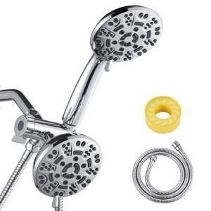 WOWOW 7-Spray 1.75 GPM 4.5 in. Wall Mount Dual Handheld and Fixed Shower Head - 1 of 4
