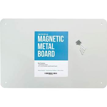 Impresa Magnetic Board for Wall - Board for Office, Home, Kitchen, and Classroom- Great for All Types of Magnets - Powder Coated Steel (17.5 x 12 In)