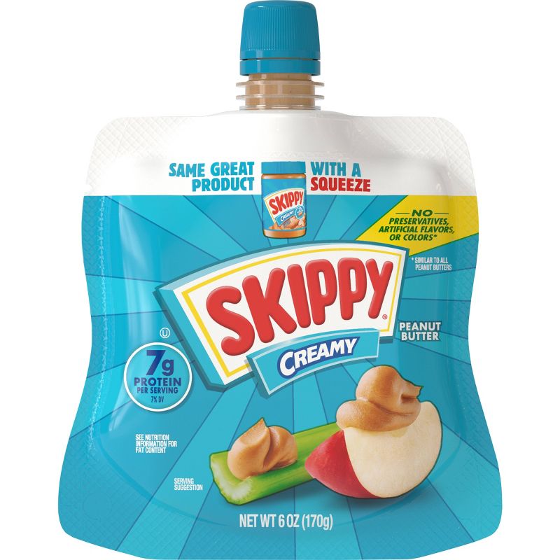 Skippy Regular Creamy Squeeze Pouch - 6oz, 6 of 16