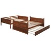 Kumasinova Full-Over-Full Bunk Bed with Twin Trundle – Convertible to 2 Full Bed Frames, Solid Pine Bed Frame for Families/Sleepovers/Guest Spaces - 2 of 4