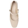 Journee Signature Womens Genuine Leather Ellsy Mary Jane Low Stacked Heel Square Toe Pumps - 4 of 4