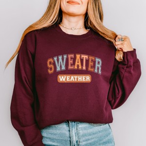 Simply Sage Market Varsity Sweater Weather Sweatshirt - 1 of 4