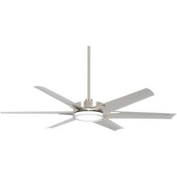 65" Minka Aire Deco Wet LED Brushed Nickel Ceiling Fan with Remote