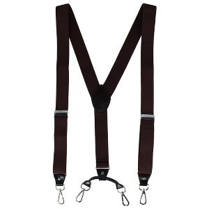 CTM Men's Elastic Y-Back Sleek Swivel Hook Suspenders - 1 of 4