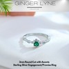 Thalia Birthstone Engagement Ring Sterling Silver Cz Women Ginger Lyne Collection - 2 of 4