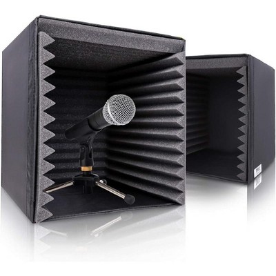 Pyle Sound Recording Audio Isolation Box - Portable and Compact Soundproofing Studio Booth