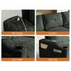 Convertible 3-Seater L-Shaped Fabric Sofa with Footstools, USB Port and Storage, Space-Saving Design for Living Room - 2 of 4