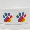 Bone Dry Ceramic Pet Bowl Set 2 Piece, Rainbow Paw, Large - 2 of 4