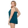 Aqua Green, Women's Keyhole Blouson Romper - 2 of 3