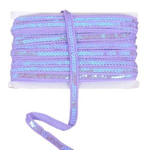 Sequin Trim, 0.5 Inch Flat Glitter Sequin Ribbon, Sparkle Metallic Sequin Strip, Bling Fabric DIY Sewing Embellishment, 27 Yards - 1 of 4