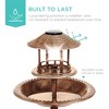 Best Choice Products Solar Outdoor Bird Bath Pedestal Fountain Garden Decoration w/ Fillable Planter Base - 2 of 4