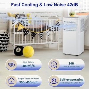 10000BTU ABS Portable Air Conditioner,  3 in 1 AC with Cool Dry Fan Functions Auto, Evaporative System, Two Fan Speeds - 1 of 4