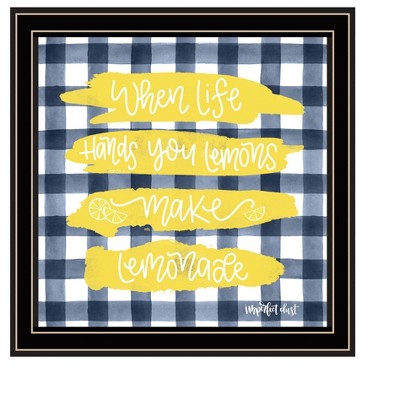 HomeRoots Make Lemonade Black Framed Print Wall Art