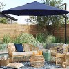11' Round Offset Solar Outdoor Patio Cantilever Umbrella with Black Pole - Threshold™ - 2 of 4