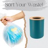 Evideco French Home Goods Bathroom Trash Can Padang Bamboo Top 1.3 Gal - 4 of 4