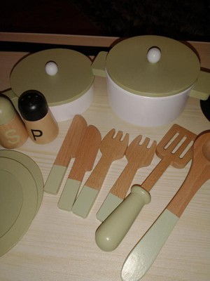 Teamson Kids Wooden Mixer Play Kitchen Toy Accessories Green 10 Pcs  Tk-w00007 : Target