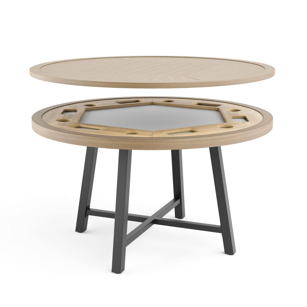 Photos - Coffee Table Greemotion 50.5" Lyon 3-in-1 Round Outdoor Convertible Dining Table: UV-Pr