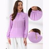 Allegra K Women's Work Office Mock Neck Long Sleeve Chiffon Shirt - 2 of 4