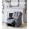 Recliner Chair, PU Leather Reading Recliner with Heat & Massage, Soft Lazy Boy Recliner Chair with 2 Cup Holders for Living Room, Bedrooms Nurseries - 2 of 4