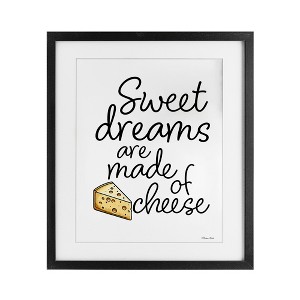 Stupell Industries Sweet Dreams Are Made Of Cheese Framed Print Under Glass Art - 1 of 4