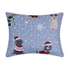 Greenland Home Fashions Winter Whiskers Sham – Standard Pillow Cover with Festive Cat Design in Red & White, 100% Cotton - 3 of 4