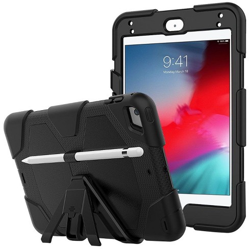 Valor Heavy Duty Case With Apple Pencil Holder And Detachable Kickstand Hard Cover For Apple Ipad Mini 4 5 19 Black Target