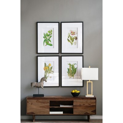 Fisfet Set of 4 Botanical Flower Wall Art, Home Decor for Living Room, Dining Room, Bedroom, Hallway, 20" x 28"