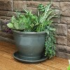 Sunnydaze Outdoor/Indoor High-Fired Glazed UV- and Frost-Resistant Ceramic Flower Pot Planter Saucers - 2-Pack - 4 of 4