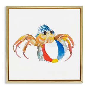 Stupell Industries Beach Ball Crab, 18" x 18" - 1 of 4