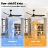 Airsurfer 60" Ceiling Fan with Color-Changing LED Light and Remote, Matte Black Finish, 3-Blade Modern Propeller Design, DC Motor - 4 of 4
