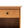 GlasFlength Nightstands Modern Nightstand Bedroom Nightstand Bedside Table with Drawer Open Shelf for Living Room, Brown, 18"*15"*25" - 3 of 4