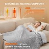 Electric Heated Blanket Soft & Washable Ribbed Flannel - 3 of 4