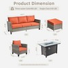 XIZZI Outdoor Sectional Sofa Set, Modular Outdoor Wicker Sofa Set with Optional Solar Table, Ottomans or Fire Pit in 6 Colors, All-Weather Design - 3 of 4